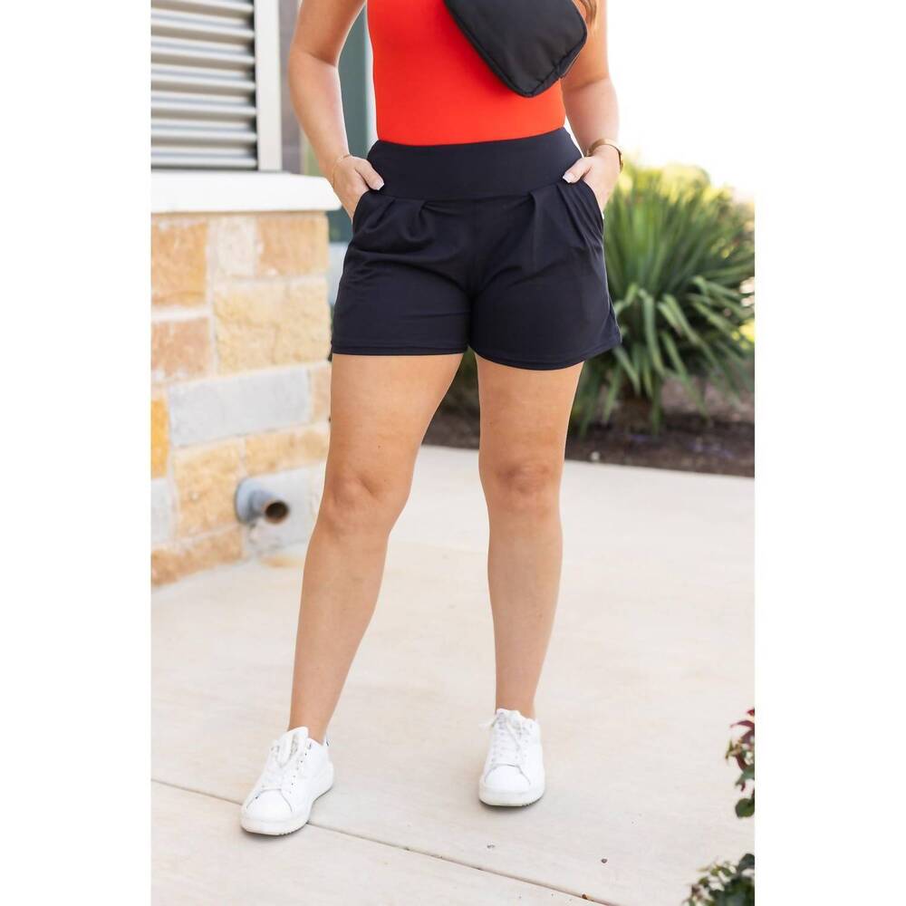 NEW JULIA ROSE lindsay luxe shorts in black